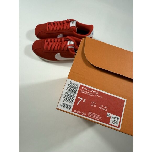 New Women’s Size 7.5 - Nike Cortez Light Crimson Blue IB1857 600 - Picture 10 of 10